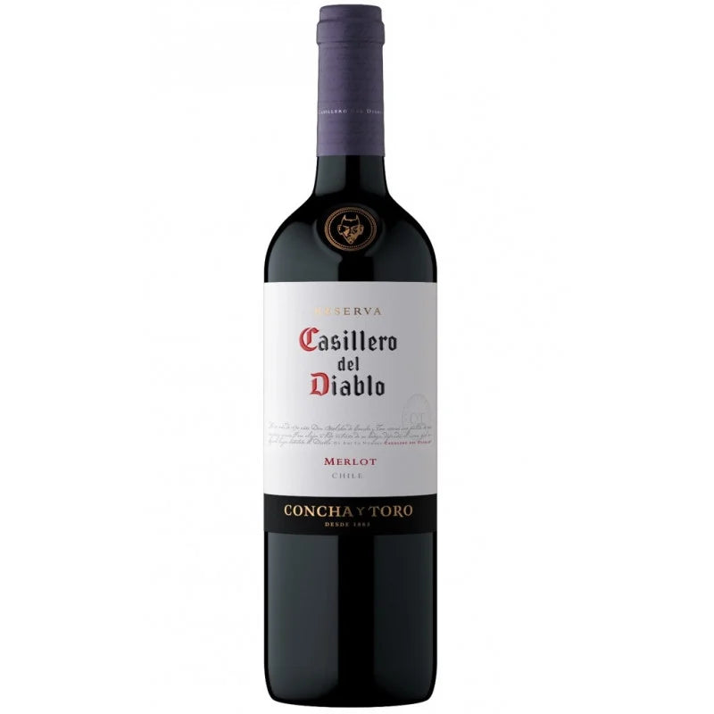 Vino Casillero del Diablo Reserva Merlot 13,5º 750cc X12