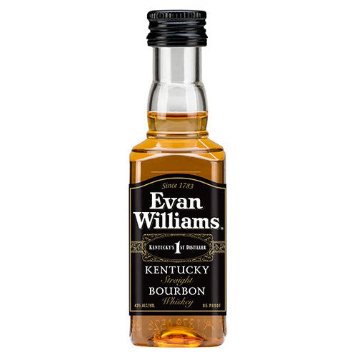 Whisky Miniatura Evan William Black 43º 50cc X15