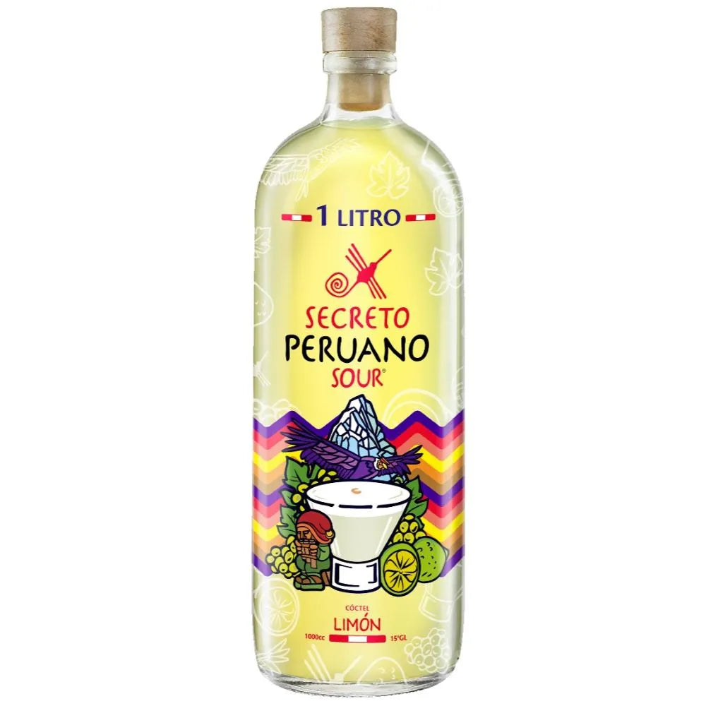 Pisco Secreto Peruano Sour 14º 1Lt X3