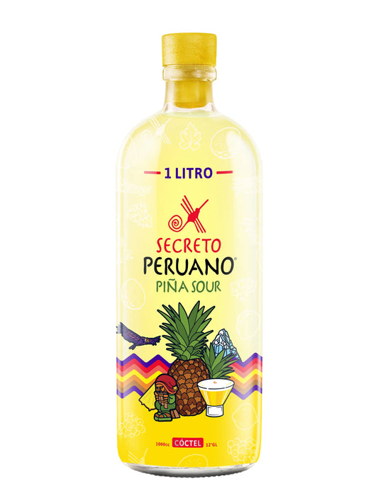 Pisco Secreto Peruano Piña Sour 1Lt X3